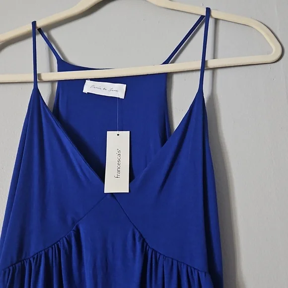 Francesca’s Royal Blue  sleeves Top Size L Brand New - Picture 2 of 5